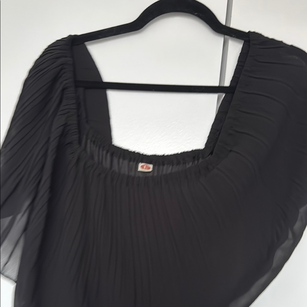Amazon Black Ruffled Dress - Picture 2 of 4